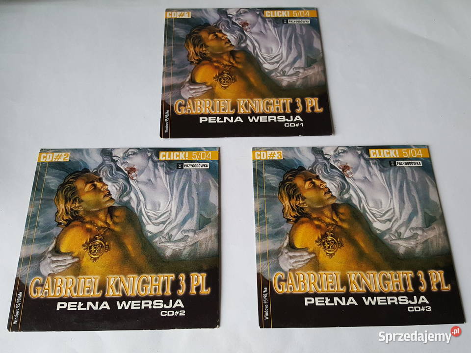 3 płyty CD z grą gra GABRIEL KNIGHT Złotniki