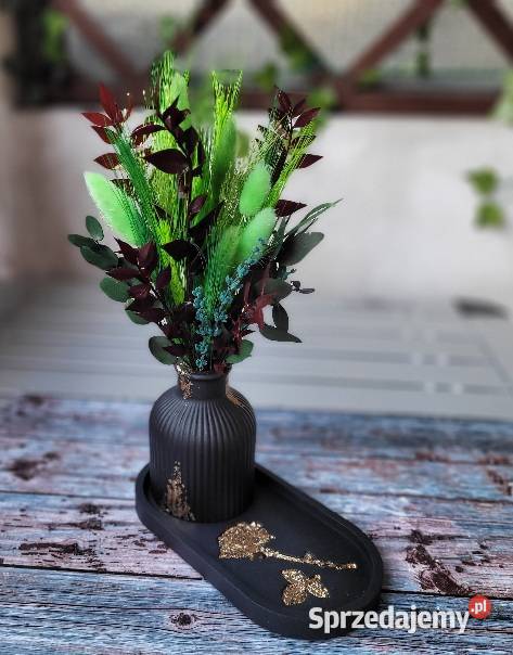 Gipsowa dekoracja z suszonymi kwiatami wielkopolskie Poznań