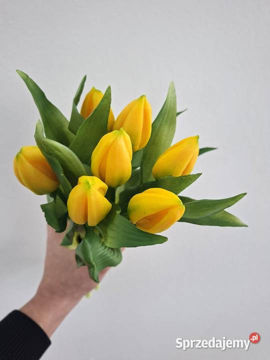 Tulipany silikonowe żółte realistyczny wygląd 27 sprzedam