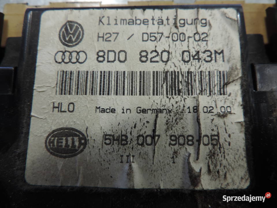 AUDI A4 B5 LIFT PANEL KLIMATYZACJI 8D0820043M małopolskie Nowy Sącz
