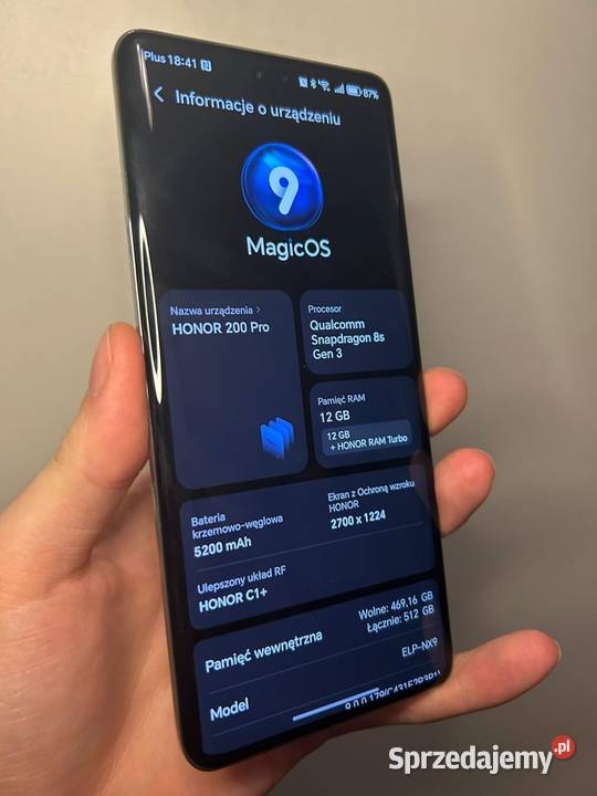 Honor 200 Pro 12512GB Biały Idealny Stan Warszawa