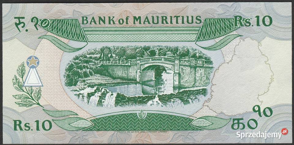 Mauritius 10 rupees 1985 stan bankowy UNC Łódź