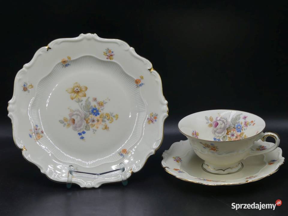 Komplet śniadaniowy Sorau Żary Biała róża 1928 Poznań