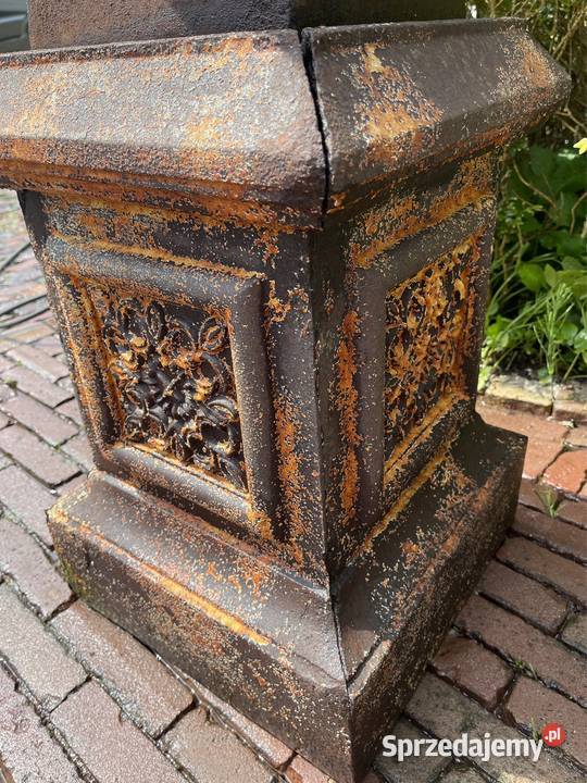 Ogromna 1 metr pałacowa donica żeliwna 60 Bystrzyca Kłodzka