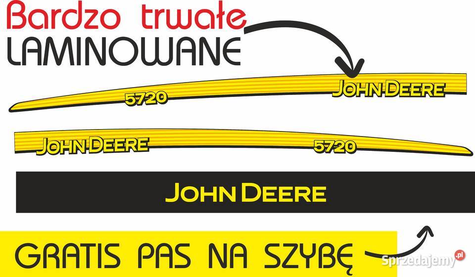 Naklejki John Deere 5720 super mocne laminowane Bydgoszcz