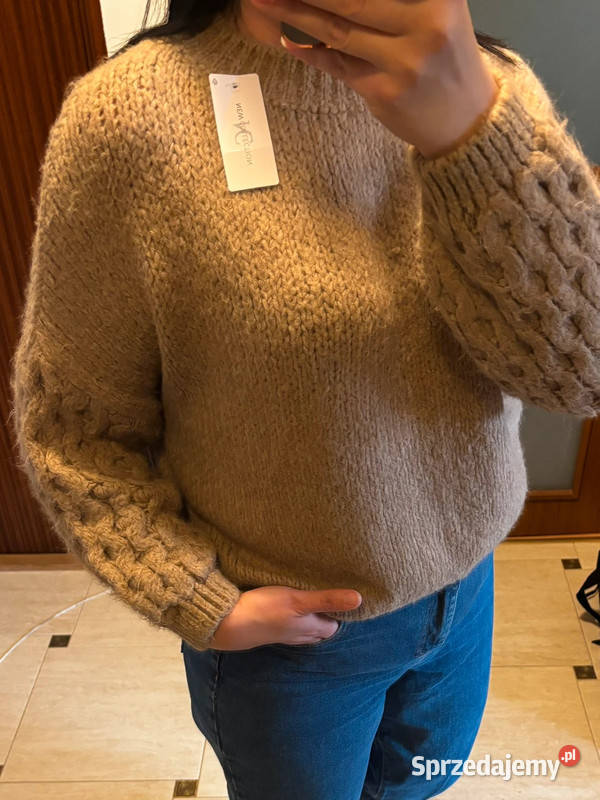 Sweter damski ciepły gruby splot oversize Szczecin