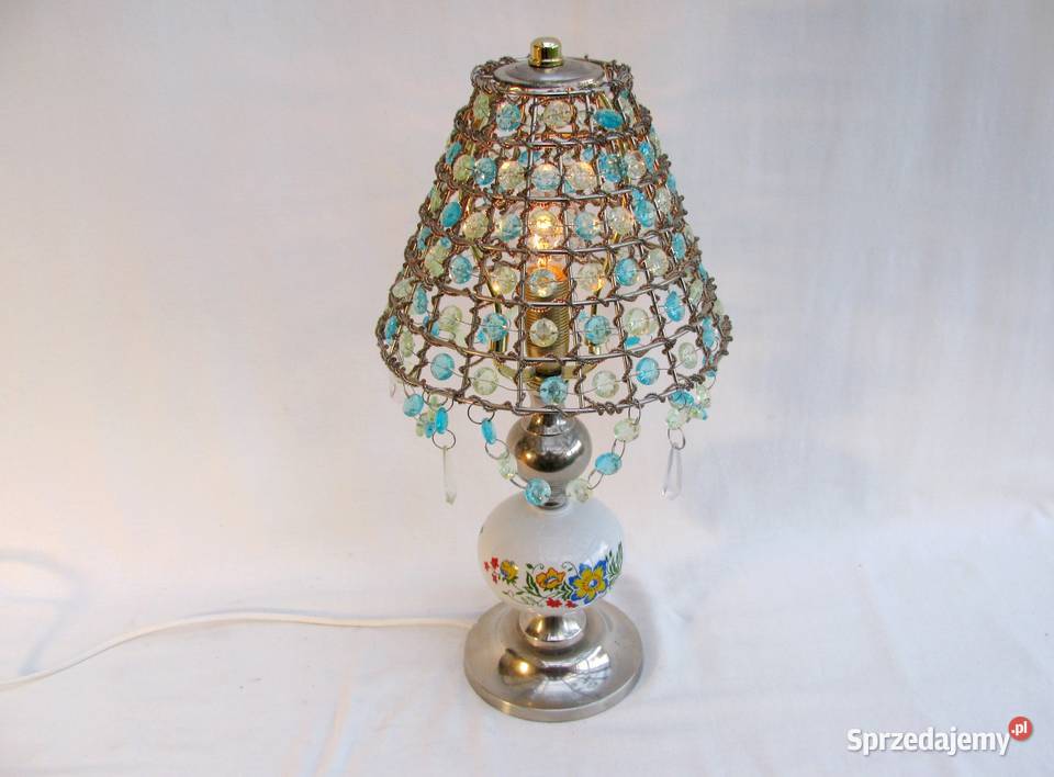 Lampka inox Koraliki Kryształki Lampy stołowe i nocne Szczecinek