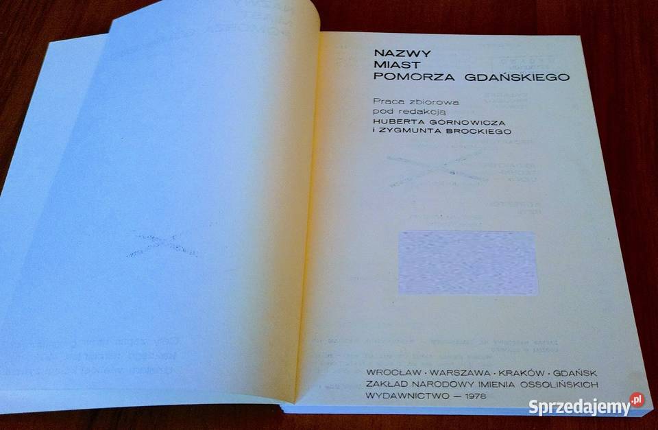 Nazwy miast Pomorza Gdańskiego Górnowicz Brocki filologie, językoznawstwo pomorskie Gdańsk