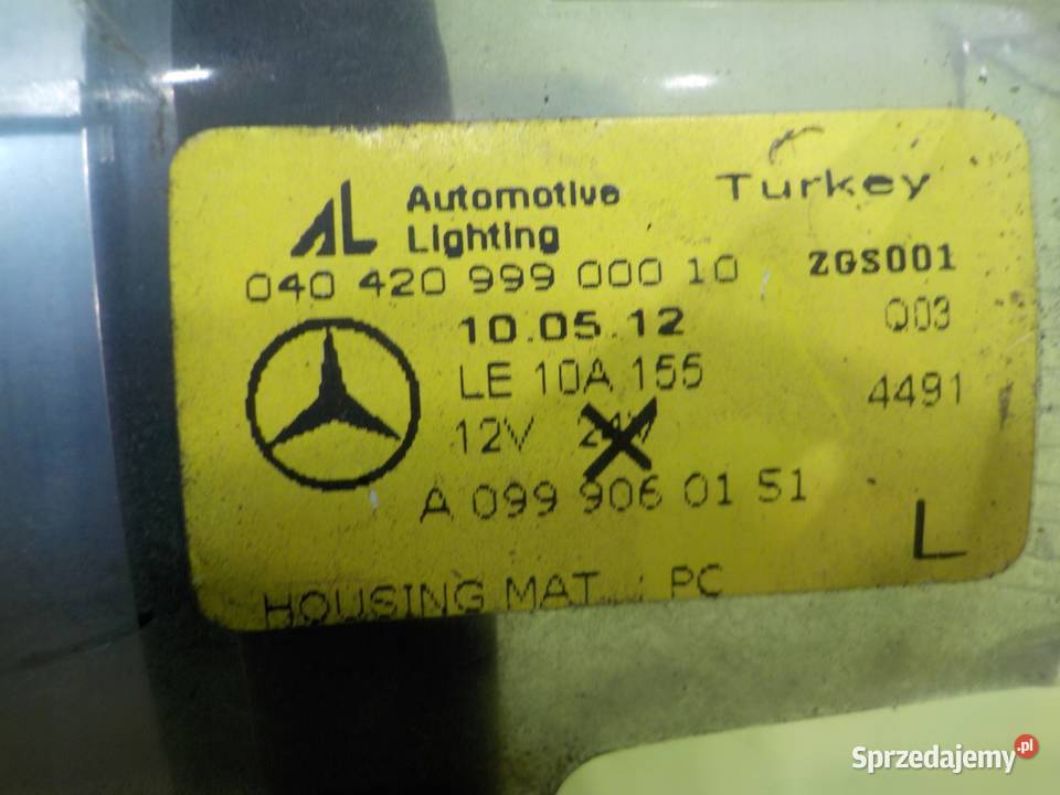 MERCEDES B W246 14 B 12r 5D halogen lewy Suków