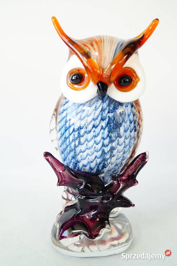 Figurka Murano style SOWA SYMBOL MĄDROŚCI Gizałki