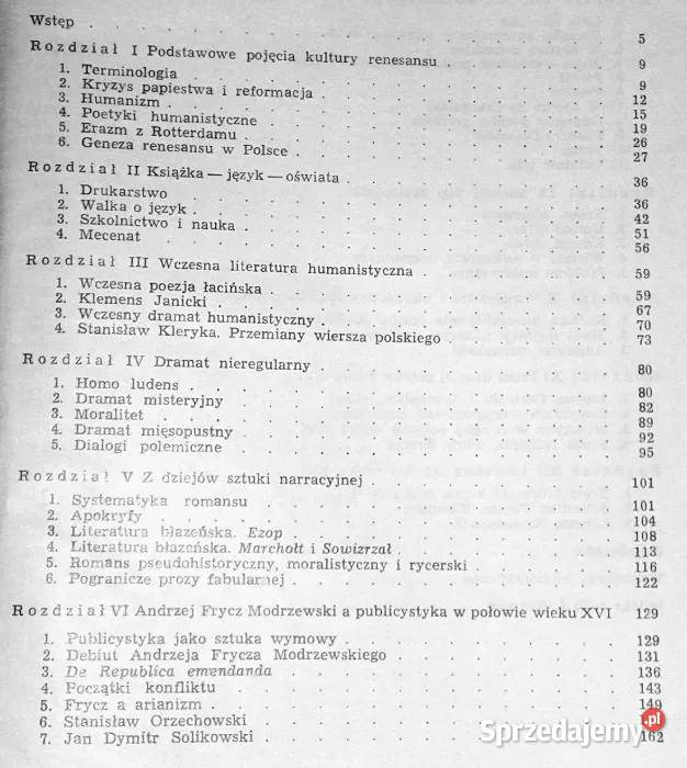 Renesans Jerzy Ziomek twarda sprzedam