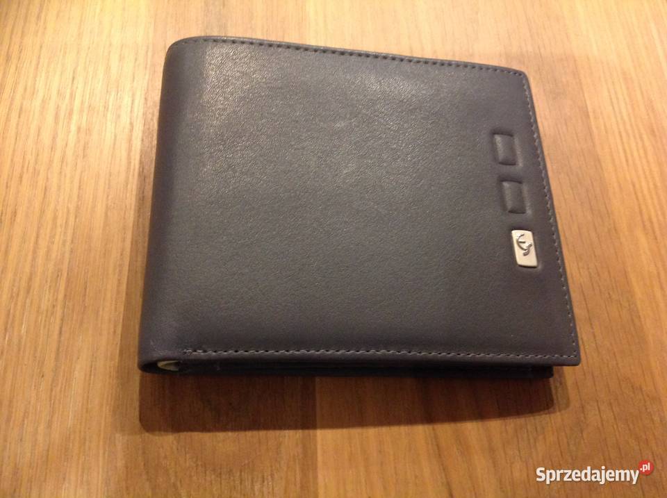 Portfel Skórzany Męski SzaryNowy Skóra Naturalna Nowa Sól