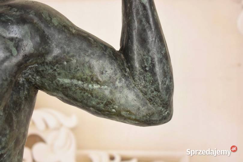 Ogromna Rzeźba wg Auguste Rodin Męski Akt Adam Kraków