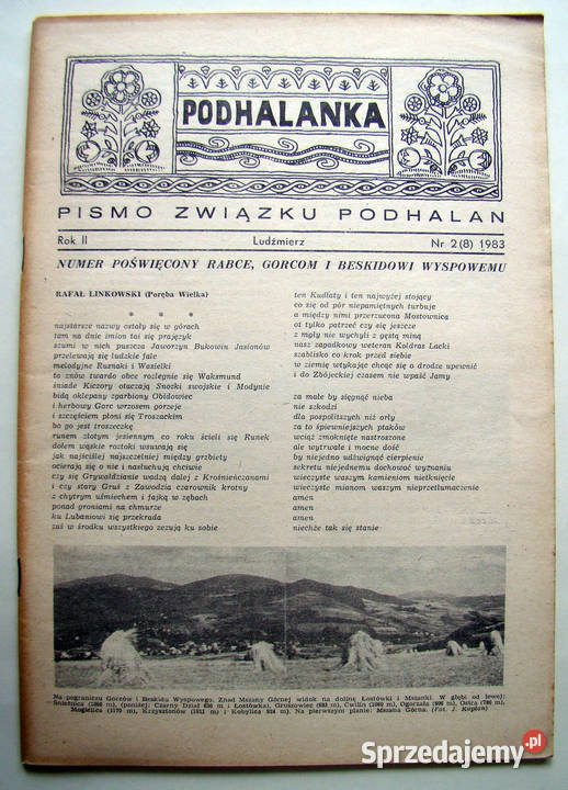 Podhalanka Pismo Związku Podhalan Ludźnierz Limanowa