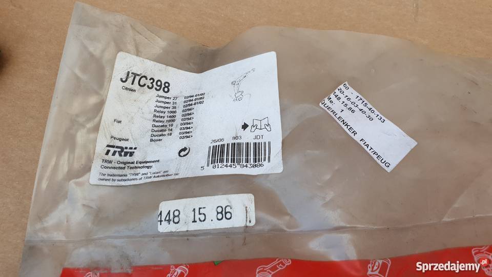 WAHACZ DUCATO BOXER JUMPER TRW PRAWY JCT398 Bieleń