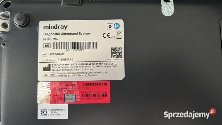 Aparat USG Mindray MX7 2021r Gdańsk