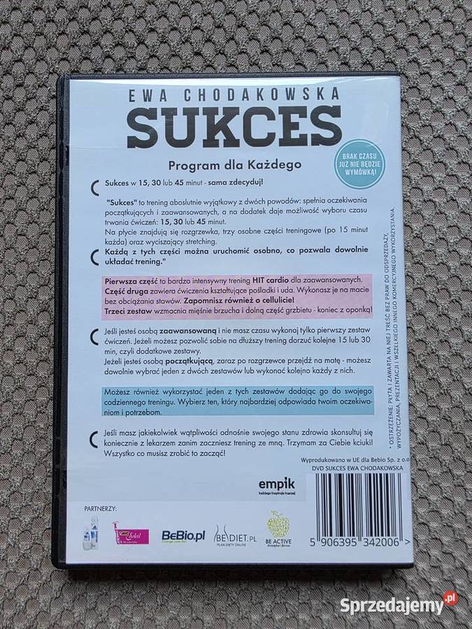 DVD Ewa Chodakowska SUKCES Program każdego małopolskie Kraków sprzedam