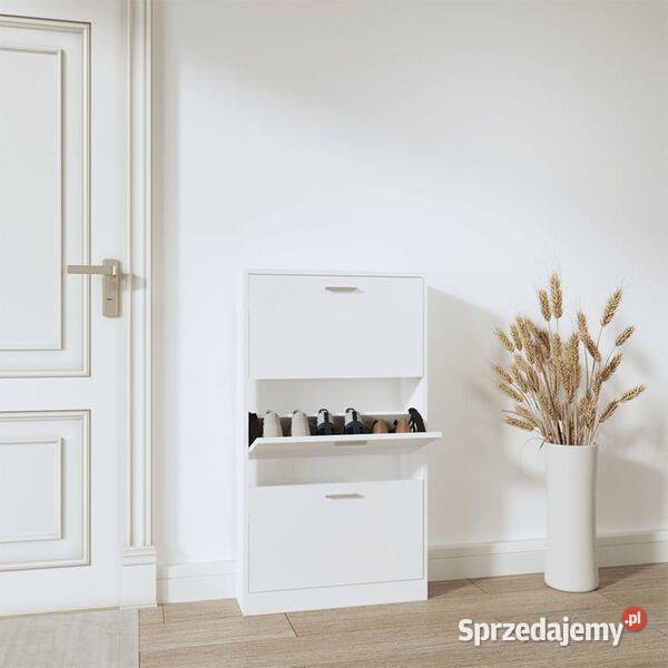 Szafka na buty Biała 59x17x108 Drewno mazowieckie Warszawa