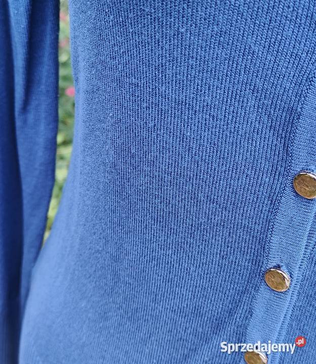 Niebieski kardigan S 36 M 38 sweter narzutka Rozmiar 38(M) Szczecin