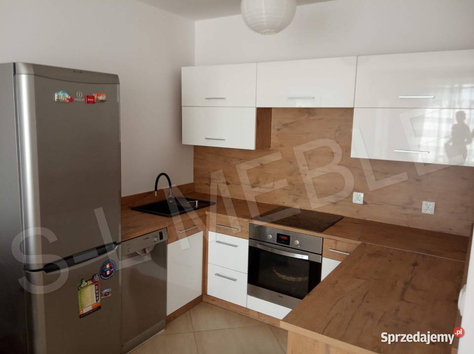 Meble kuchenne szafki VIGO MDF BIAŁY POŁYSK DĄB Komplety mebli Gdańsk