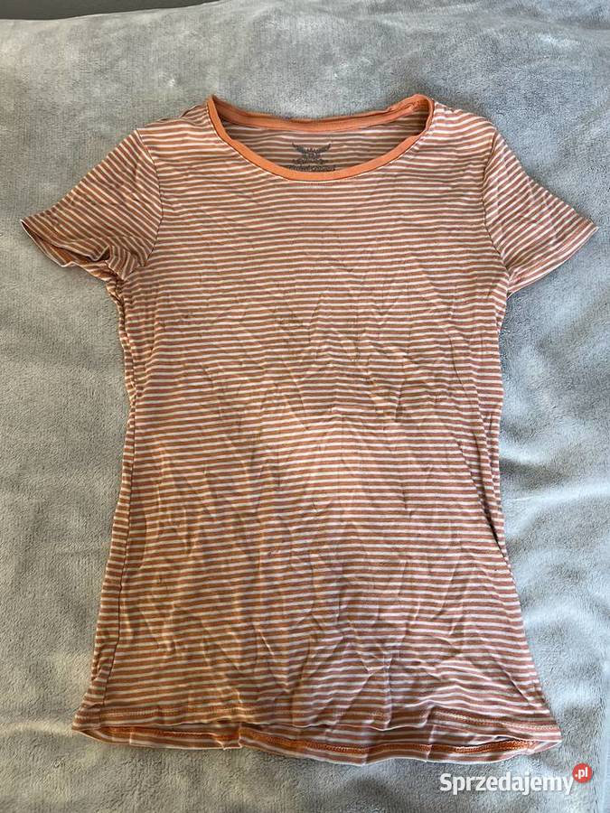 Tshirt koszulka bluzka z krótkim rękawem w paski Jasło