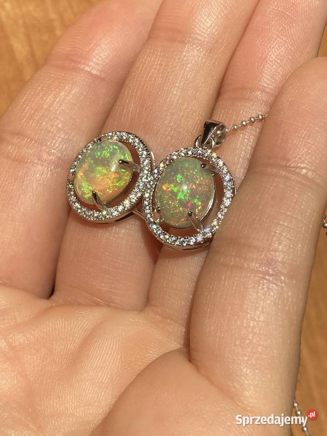 Komplet biżuterii z opalami zawieszka i srebro mazowieckie Warszawa