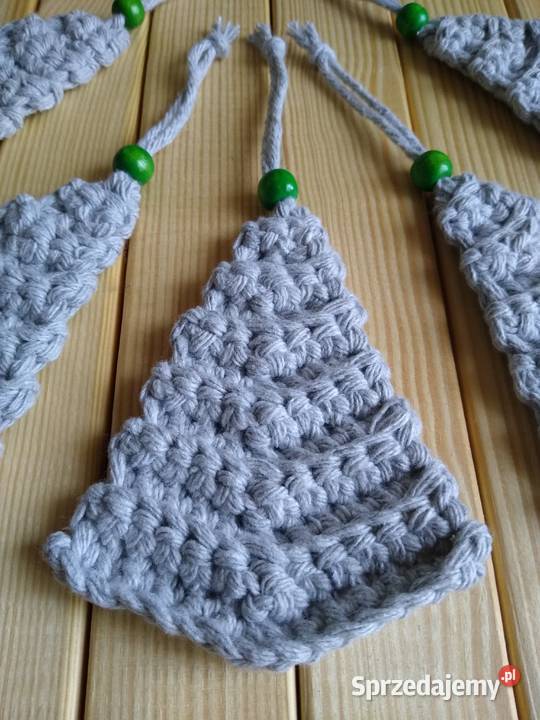 Set Of 5 Choinka ze sznurka Crochet Ornaments Gdańsk sprzedam