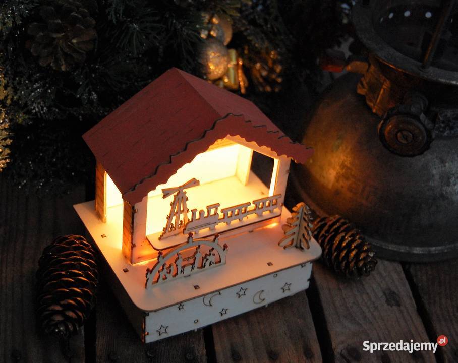 Domek drewniany podświetlany LED Vershold Lublin