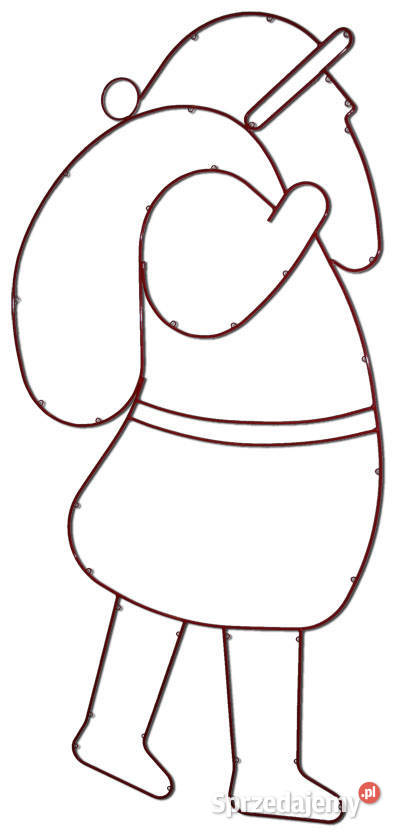 Konstrukcja świąteczna stelaż Mikołaj do łatwego Rzeźby i figury Mrzezino