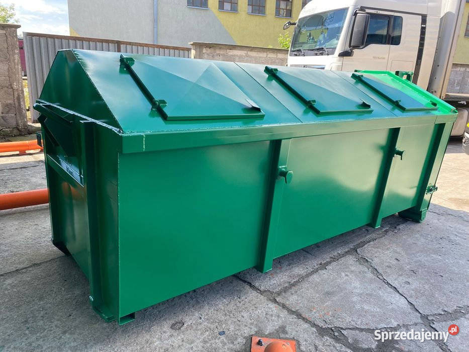 Kontener hakowy bramowy KP 7 zamknięty śmietnik Magazynowanie Żarów