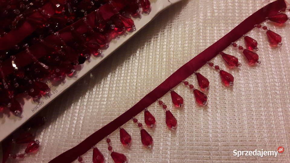 Taśma atłasowa z koralikami do Radom