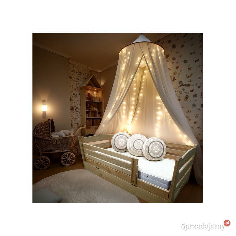 Łóżko sosnowe SMYK bezpieczne 80cm