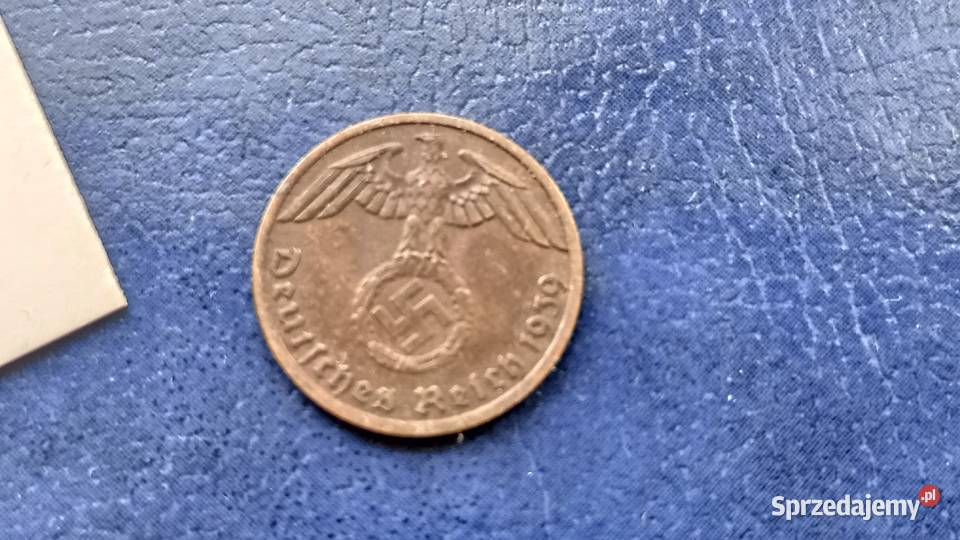 Stare monety 1 pfennig 1939 A Niemcy Lesko