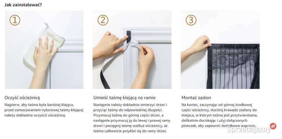 Magnetyczna Moskitiera do Drzwi 90 x 210 ora 100 Warszawa