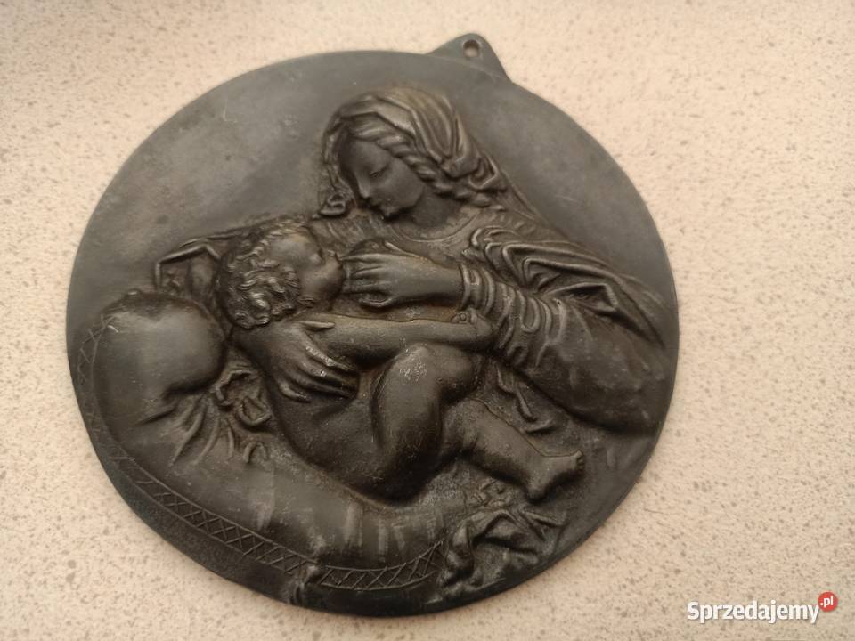 Medal duży Matka Boska z Dzieciątkiem Rzeszów sprzedam