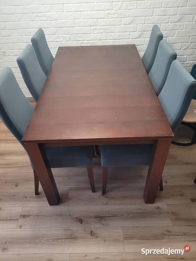 Stół 160x90 z 6 krzesłami w kolorze orzecha Łódź