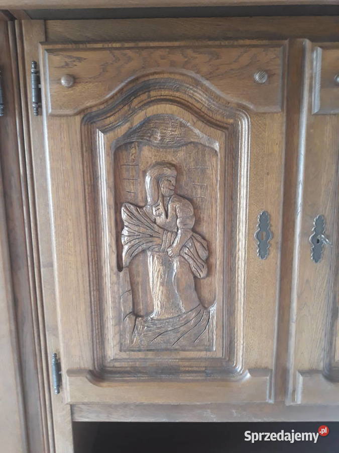 Meblościanka dębowa zdobiona Września