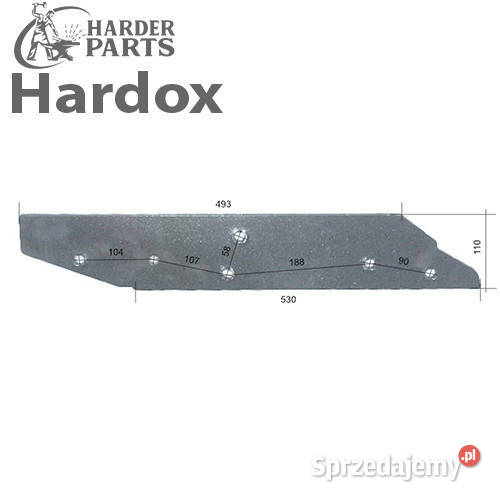 Płoza długa HARDOX 278077L części do pługa KUHN nieuszkodzony