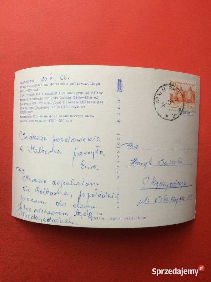 2469 Widokówka Malbork Szczecin