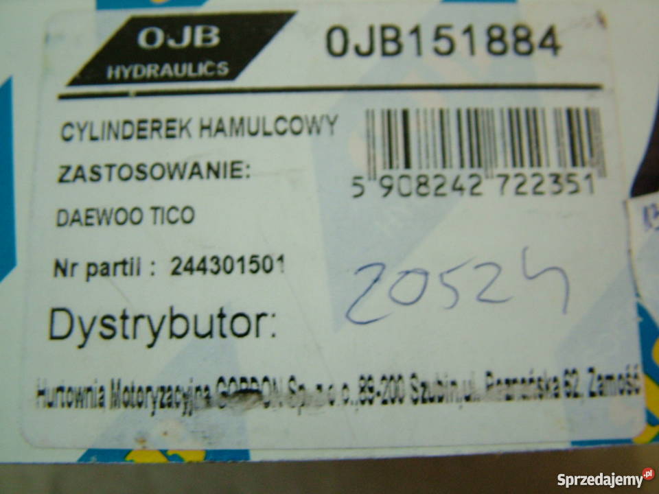 DAEWOO Tico Cylinderek hamulcowy Lewy Prawy Turek