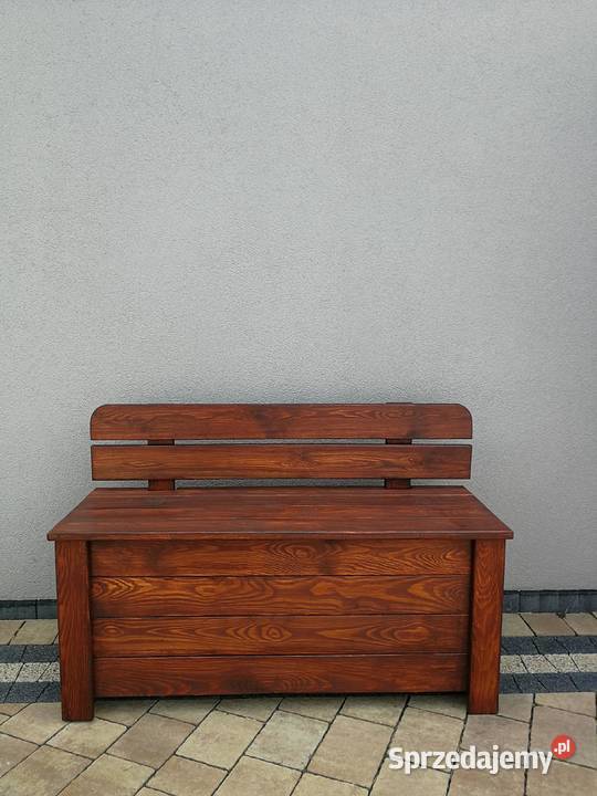 ŁAWA SKRZYNIA DREWNIANA SCHOWEK drewno Lelów