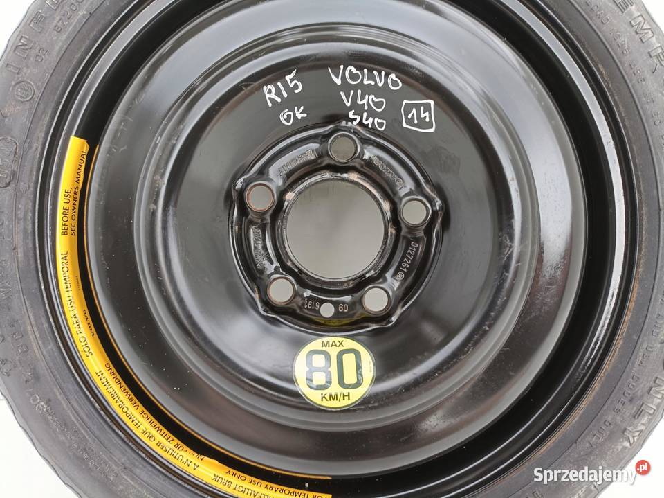 KOŁO ZAPASOWE DOJAZDOWE 11570 R15 Volvo S70 V70 Samochodowe Chełm sprzedam