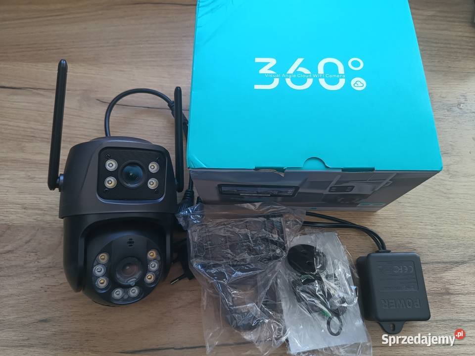 Kamera zewnętrzna WiFi obrotowa 4K 8MP HD karta