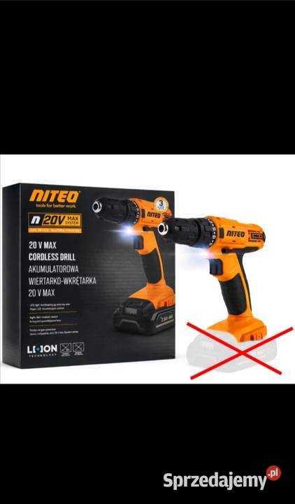 Wiertarko wkrętarka akumulatorowa Niteo 20V Wieliczka