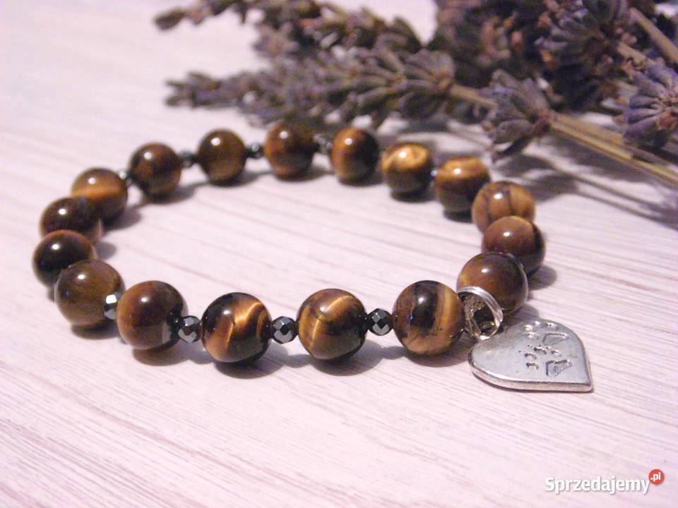 Bransoletki na gumce tygrysie oko hematyt Kraków