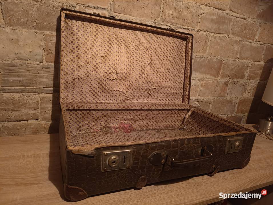 Stara walizka z czasów PRL VINTAGE oryginalny śląskie Będzin sprzedam