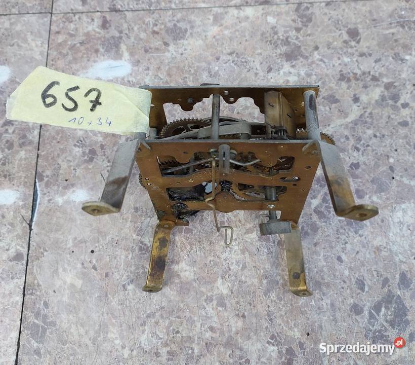 657 Mechanizm starego zegara ściennego Junghans Antyki Tczew