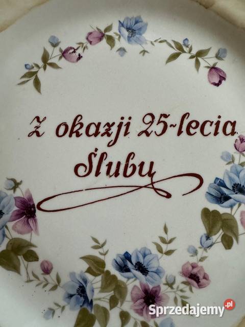 Talerz porcelanowy Pamiątka z czasów PRL vintage Porcelana i szkło Częstochowa