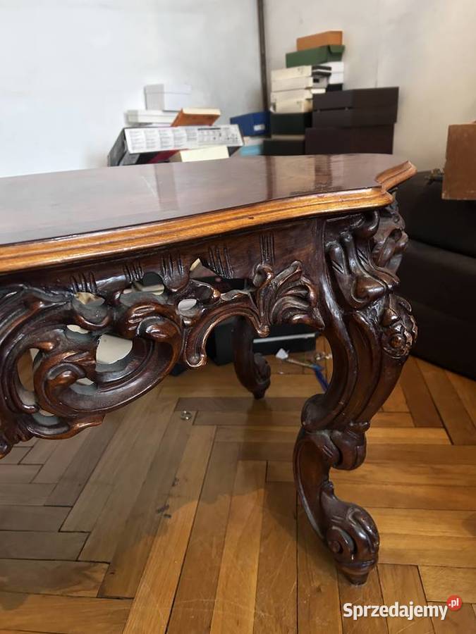 stolik ława barokowa rzeźbiona Radomsko