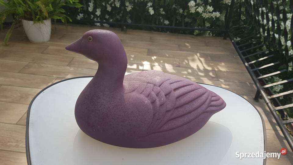 Ceramiczna kaczka odcienie fioletowego Myszków